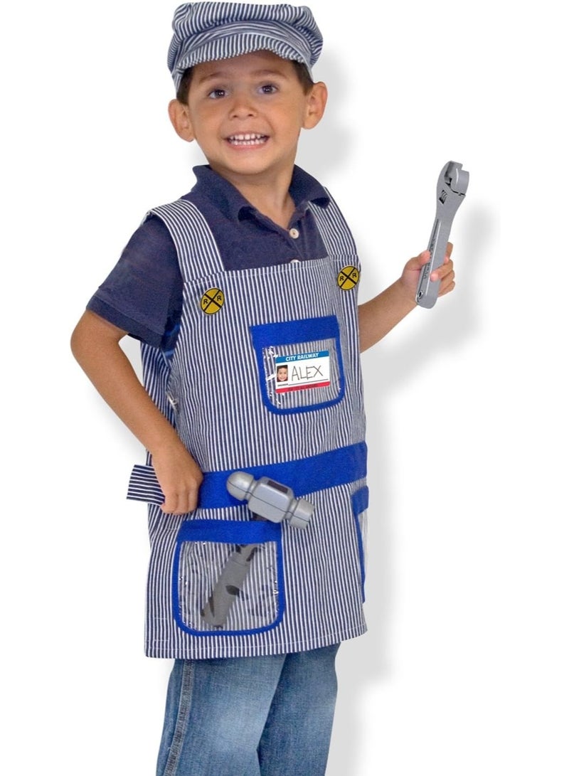 ميليسا آند دوج طقم ملابس تنكرية لدور مهندس القطار للأطفال من سن 3 إلى 6 سنوات. - Image 2